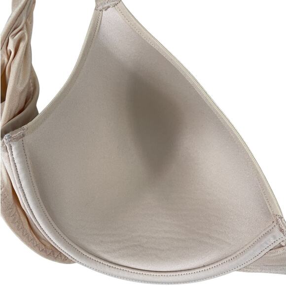 Chantelle 36 DDDD 2196 Modern Invisible Plunge Memory Foam Bra Convertible Nude - Picture 9 of 11